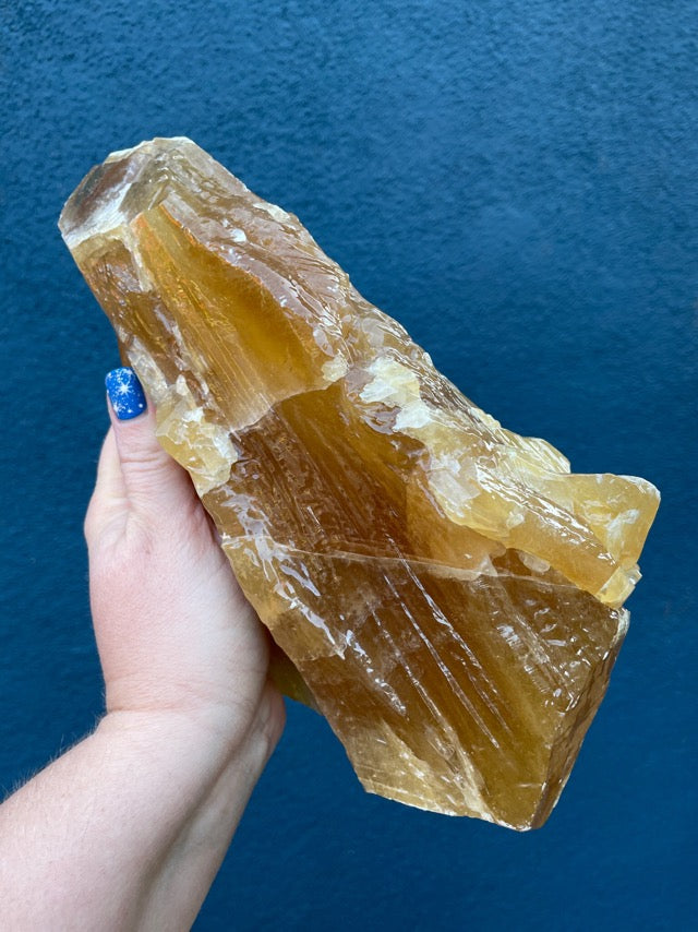 Honey Calcite Large Raw Formation