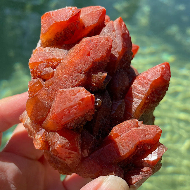 Red Quartz Cluster