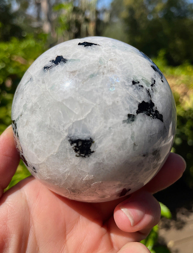 Rainbow Moonstone “White Labradorite” Sphere