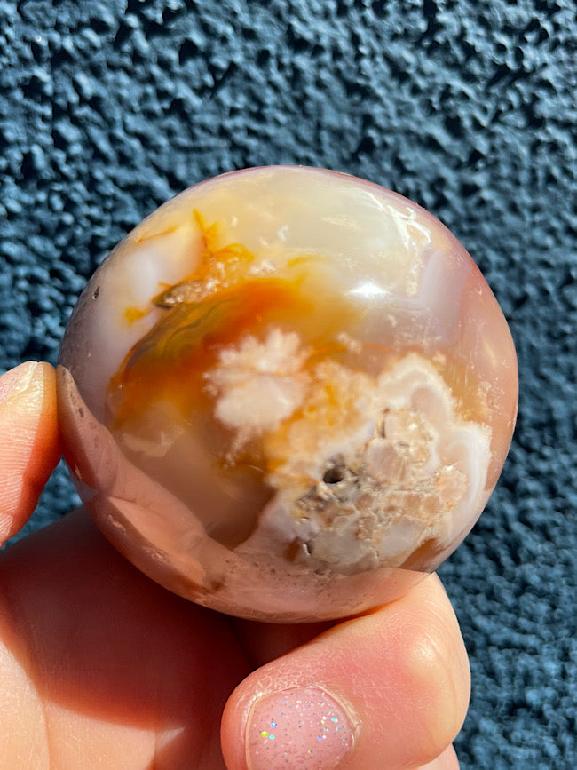 Flower Agate Sphere