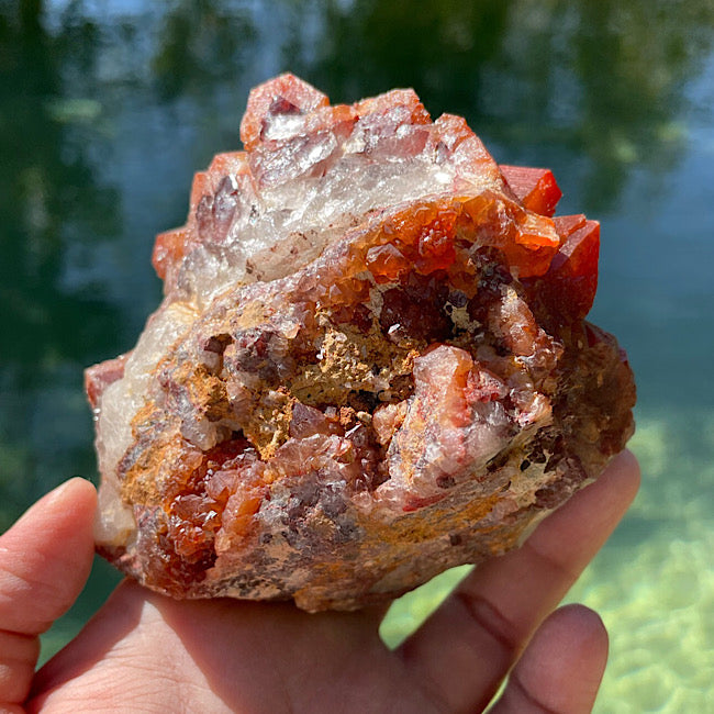 Red Quartz Cluster