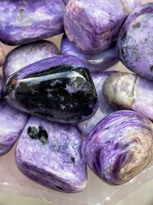 High Quality Charoite Tumbles