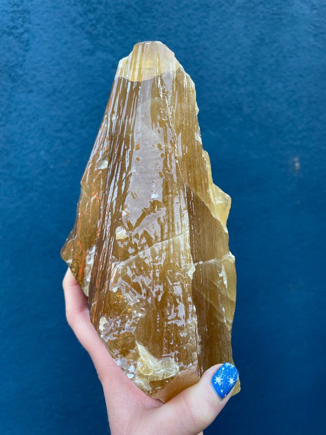 Honey Calcite Large Raw Formation