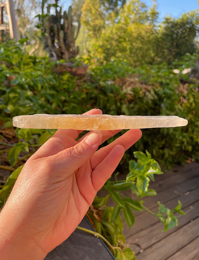 Golden Phantom Selenite Slab