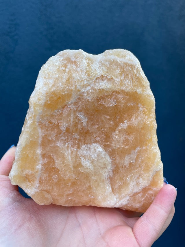 Large Orange Calcite Raw Formation