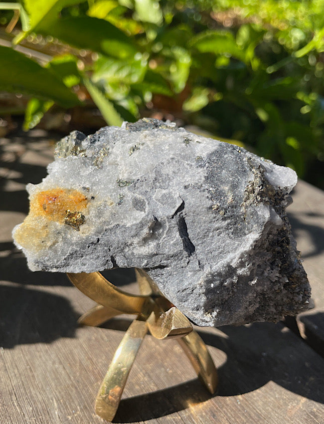 Black Tourmaline, Clear Quartz, and Pyrite Cluster