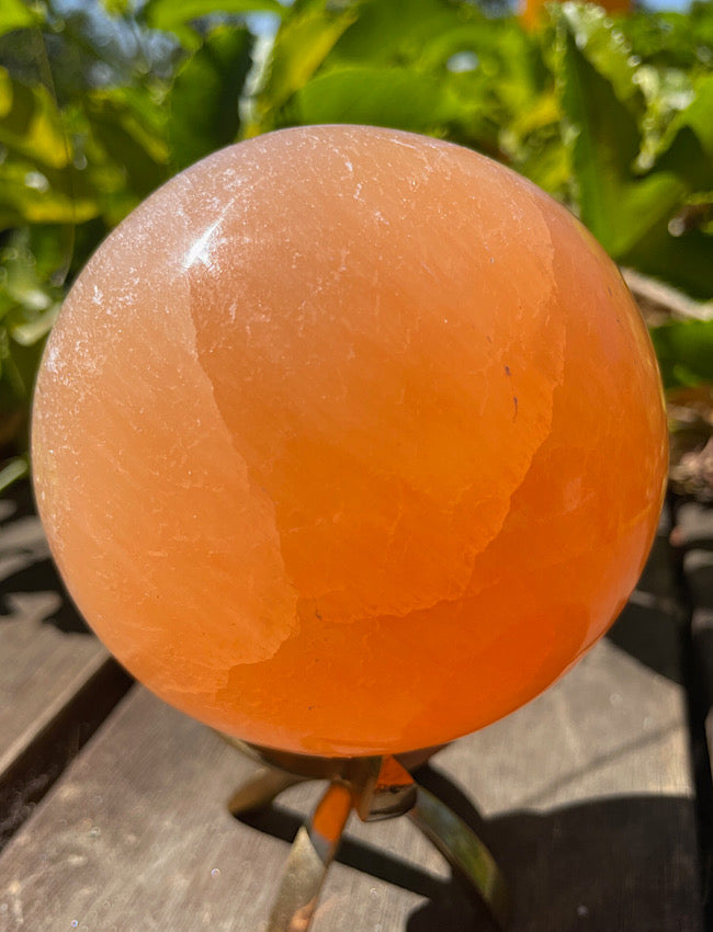 Peach Selenite XL Sphere