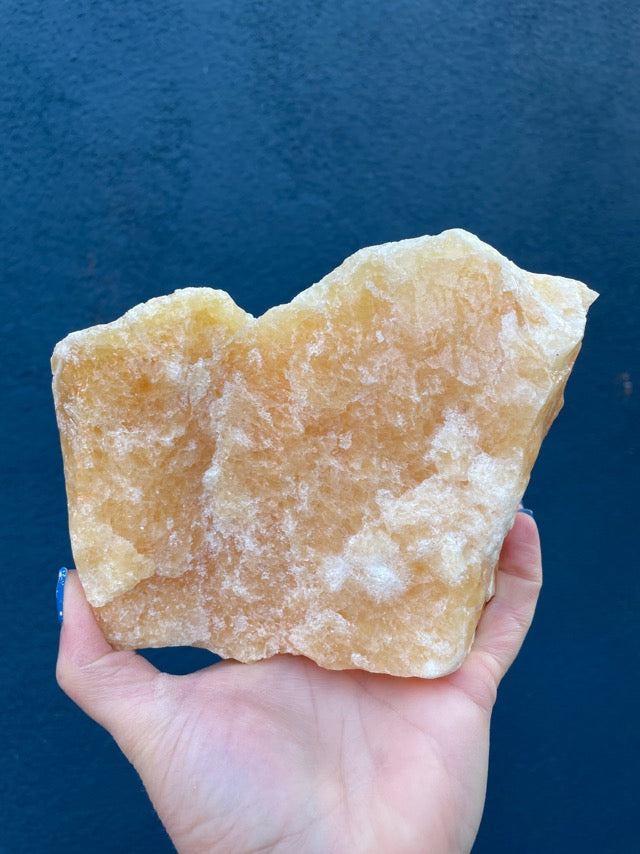 Large Orange Calcite Raw Formation