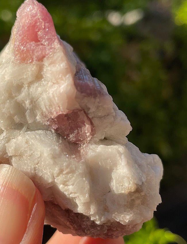 Pink Tourmaline In Quartz Matrix