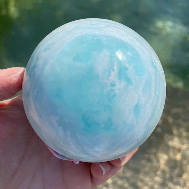 Caribbean Blue Calcite Sphere