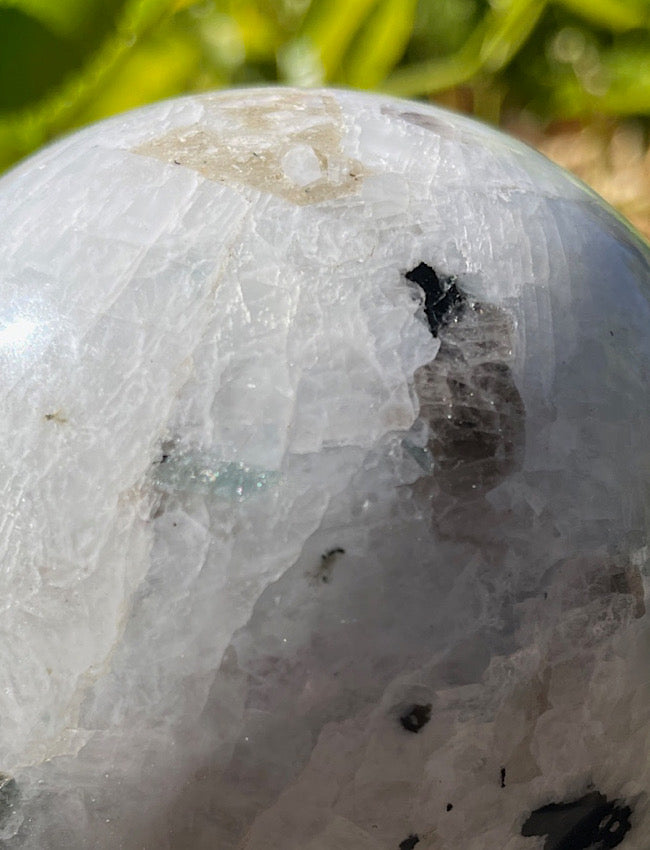 Rainbow Moonstone “White Labradorite” Sphere