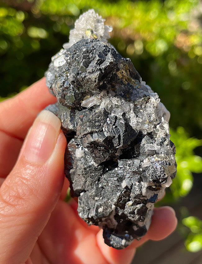 Black Tourmaline, Clear Quartz, and Pyrite Cluster