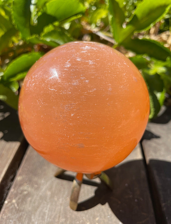 Peach Selenite XL Sphere