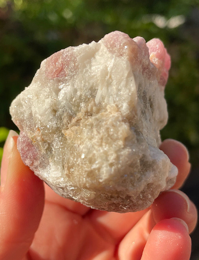 Pink Tourmaline In Quartz Matrix