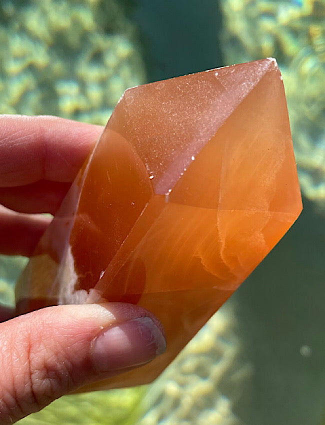 Honey Calcite Point