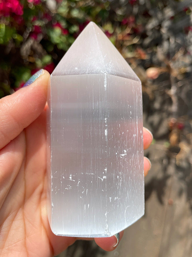 Satin Spar Selenite Point