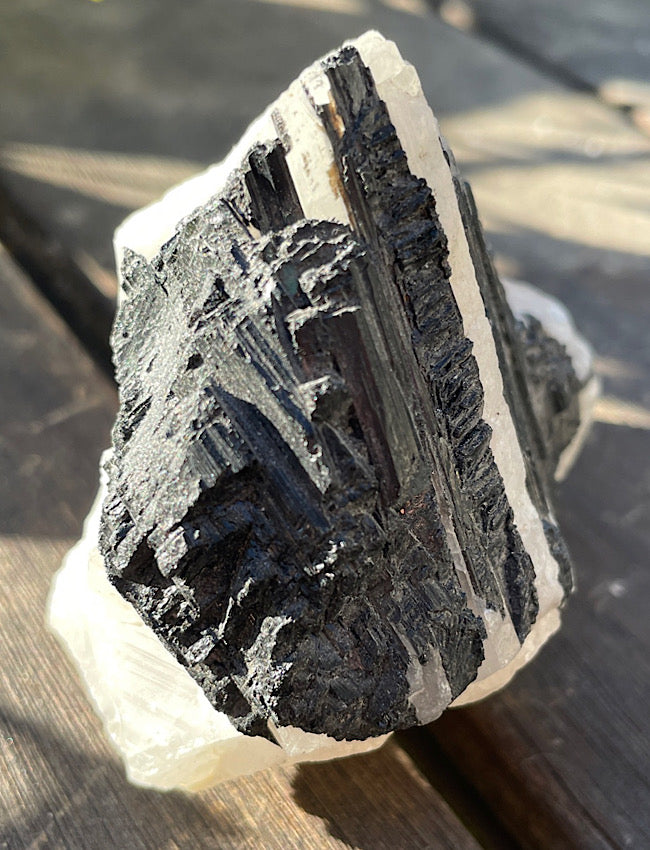 Black Tourmaline in Quartz Matrix