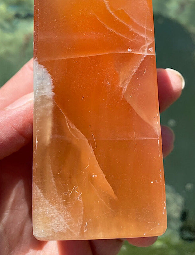 Honey Calcite Point