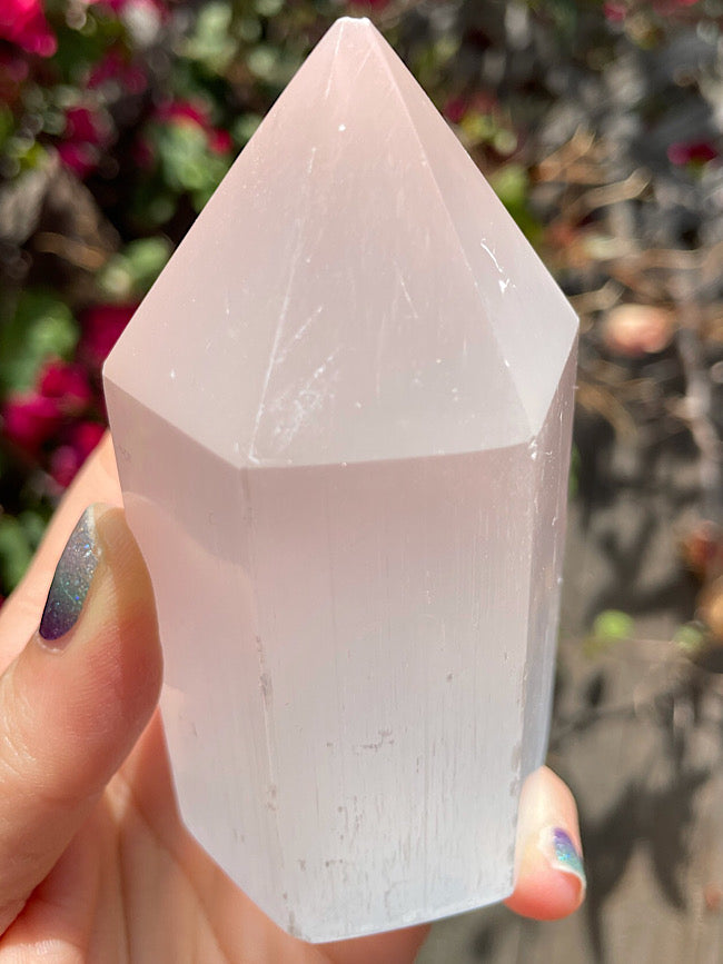 Satin Spar Selenite Point