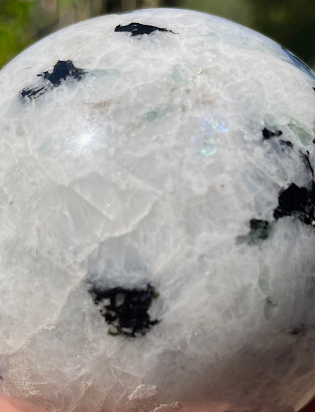 Rainbow Moonstone “White Labradorite” Sphere