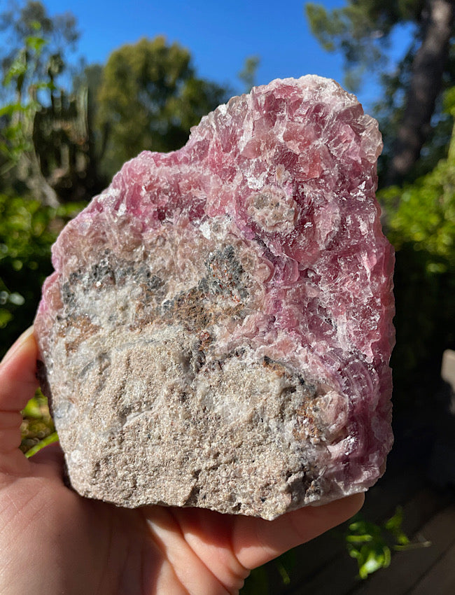 Pink Cobalto Calcite Raw Formation