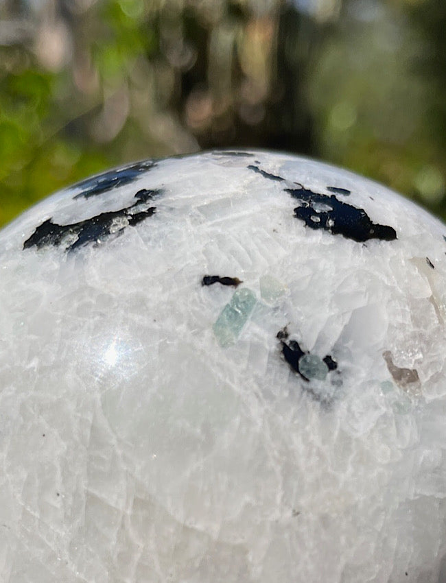 Rainbow Moonstone “White Labradorite” Sphere