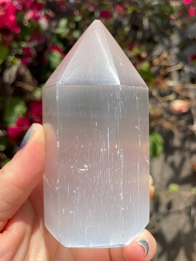 Satin Spar Selenite Point