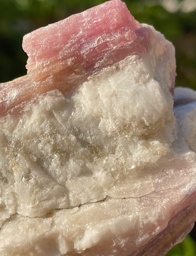 Pink Tourmaline In Quartz Matrix