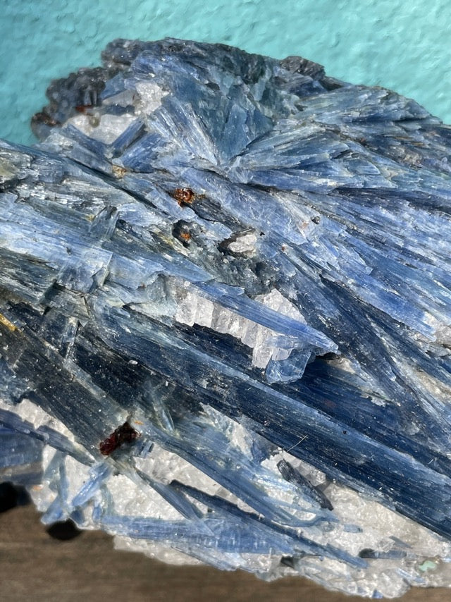 Large Blue Kyanite on Quartz Matrix