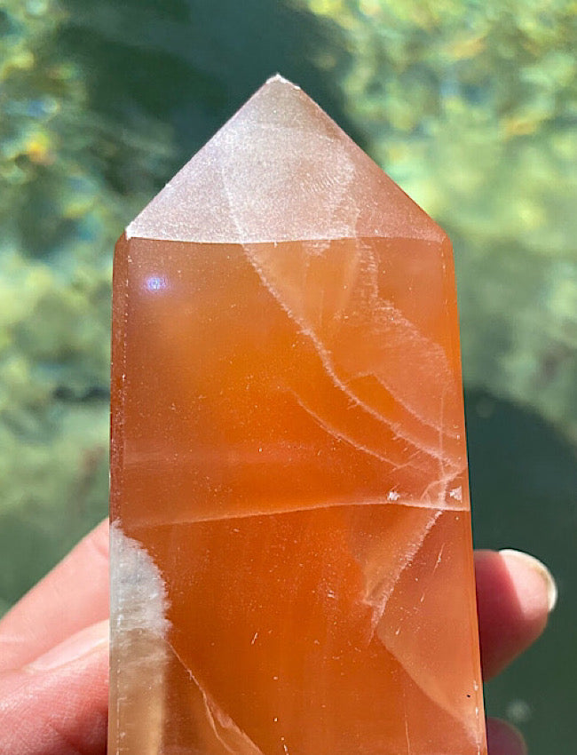 Honey Calcite Point