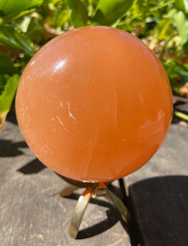 Peach Selenite XL Sphere