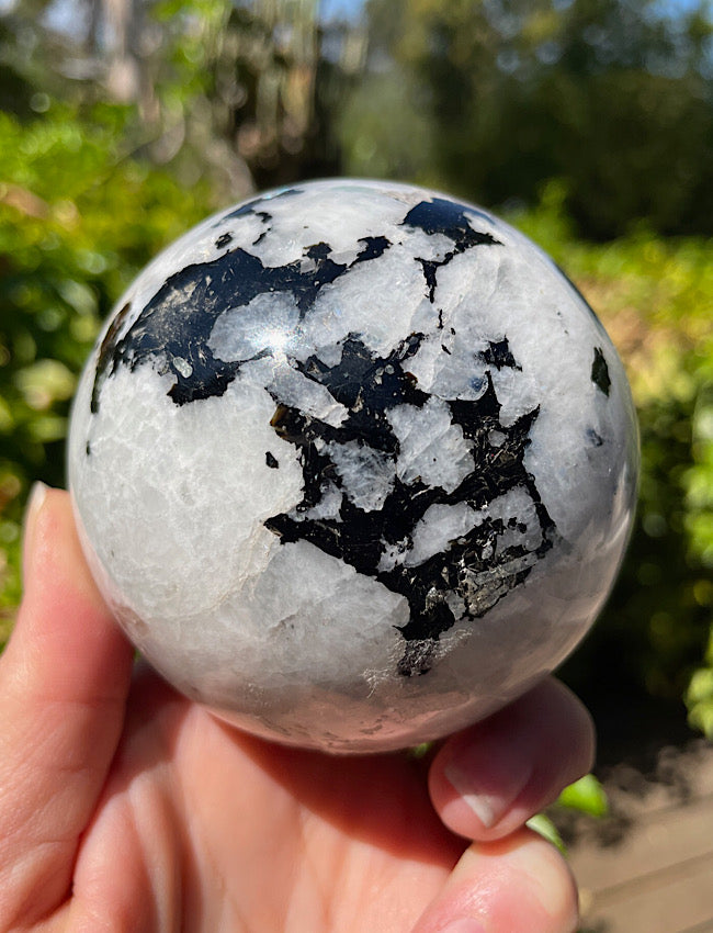 Rainbow Moonstone “White Labradorite” Sphere