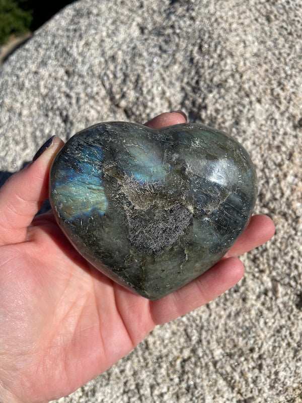 Labradorite Heart