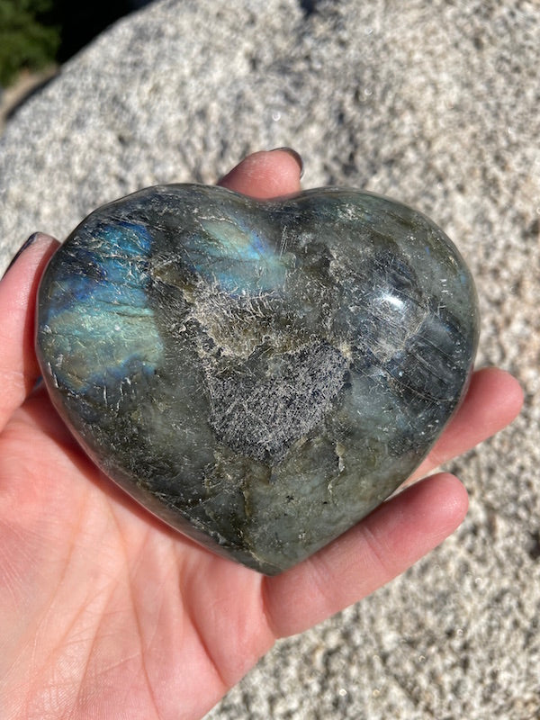 Labradorite Heart