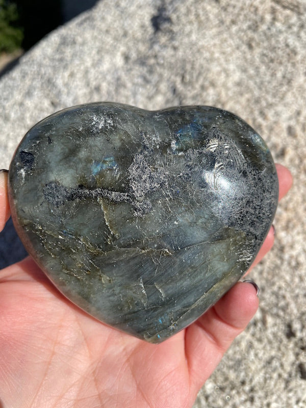 Labradorite Heart