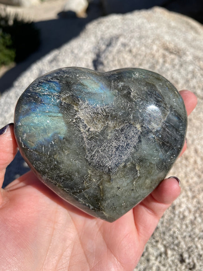 Labradorite Heart