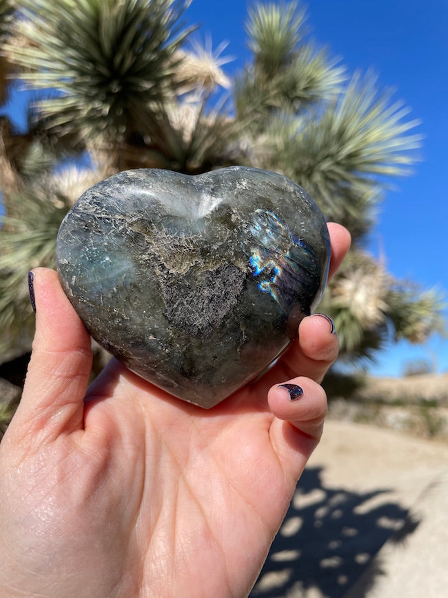 Labradorite Heart